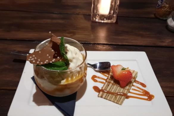 toetje bij Brasserie Op de Mart